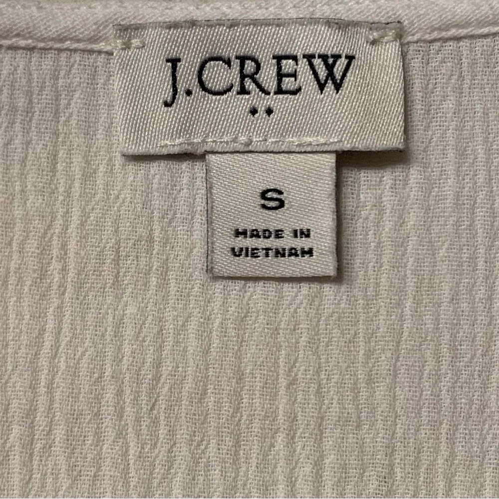 J. Crew White Swim Cover-Up Tunic with Pink Trim - S